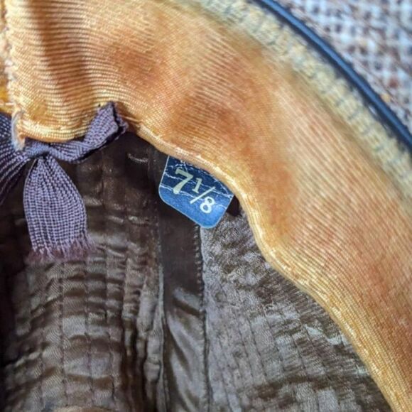 Knox New York Hat Tweed Tan Buckled Size 7 1/8 - Picture 2 of 6